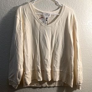 Cream casual sweater shirt. NWT